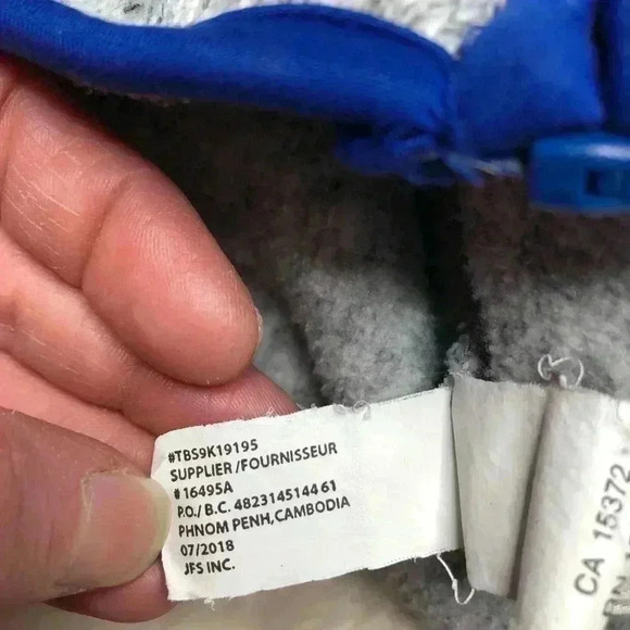 Joe  Fresh Zip-Up Sweater Grey & Blue Size 3T - Picture 12 of 16